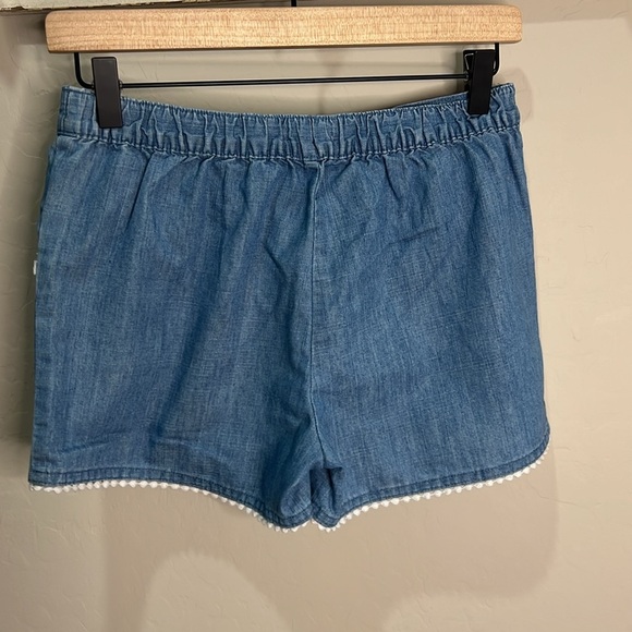 Lucky Brand Jean Shorts Girls Cotton Lace Chambray Elastic Waist Y2K Boho Bao - Picture 6 of 13